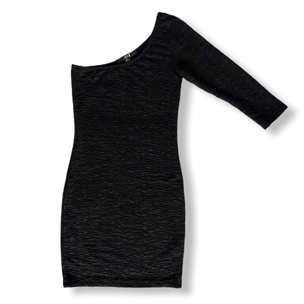 Forever 21 Black One Shoulder Bodycon Dress Sz S